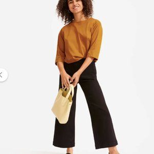 Everlane black high waisted wide leg pants size 10